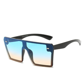 Oversized Square Sunglasses Women's Fashion Brand Design Flat Top Gradient Color Trend Men Glasses UV400 Multi-color Optional