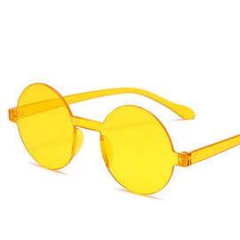 XojoX Vintage Round Sunglasses Women Fashion Brand Designer Rimless Sun Glasses Male Female Candy color Eyeglasses UV400