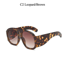 Men Women's Retro Oversized Sunglasses Big Frame Ladies Sun Glasses Black Fashion UV400 Unisex Square Sunglasses for Women Men