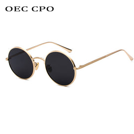 OEC CPO Classic Men Round Sunglasses Women Metal Frame UV400 Sun Glasses Men's Female Fashion Eyewear O90