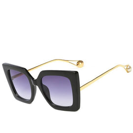 New European and American Trend Sunglasses Street Style Fashion Sunglasses Square Pearl Women's Sunglasses UV400