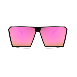 Square Sunglasses Big Female Sunglasses Fashion Men's Personality Round Face Colorful Driving Reflection Vintage Eyewear ZA-106
