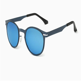 Xiasent Polarized Sunglasses New Men's Classic Retro Stainless Steel Super Round Frame Colorful Driving Sunglasses UV400