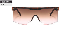 XYKGR new fashion square sunglasses big box sunglasses brand gradient color lens glasses UV400 men's sunglasses
