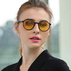 LongKeeper Women's Polarized Night Vision Sunglasses Retro Male Sun Glasses For Cool Goggles Mirror Shades Women Eyewear