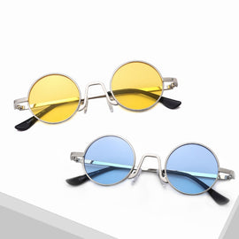 Xinfeite Sunglasses New Retro Small Metal Round Frame Color Coating Travel Summer Sun Glasses For Women X543