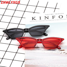 ZXWLYXGX 2018 new cat eye sunglasses women brand design retro colorful transparent colorful fashion cateye sun glasses UV400