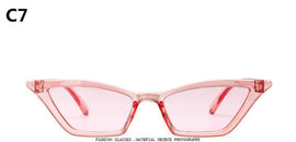 ZXWLYXGX 2018 new cat eye sunglasses women brand design retro colorful transparent colorful fashion cateye sun glasses UV400