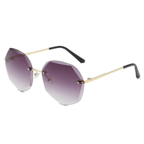 Newest Cool Polygon Shaped Hexagon Fashion Women's Ocean Sheet UV Protection Eyewear Sun Glasses UV400