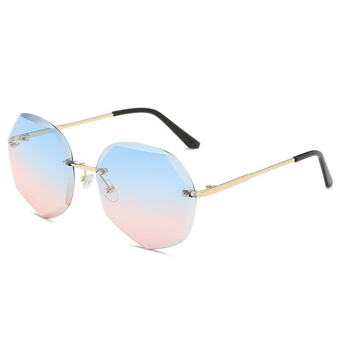 Newest Cool Polygon Shaped Hexagon Fashion Women's Ocean Sheet UV Protection Eyewear Sun Glasses UV400