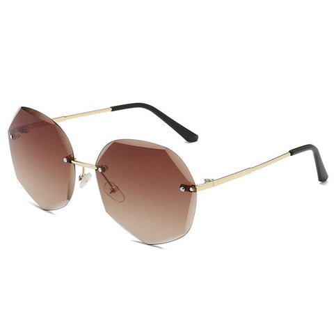 Newest Cool Polygon Shaped Hexagon Fashion Women's Ocean Sheet UV Protection Eyewear Sun Glasses UV400