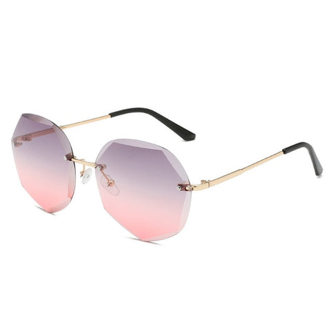 Newest Cool Polygon Shaped Hexagon Fashion Women's Ocean Sheet UV Protection Eyewear Sun Glasses UV400