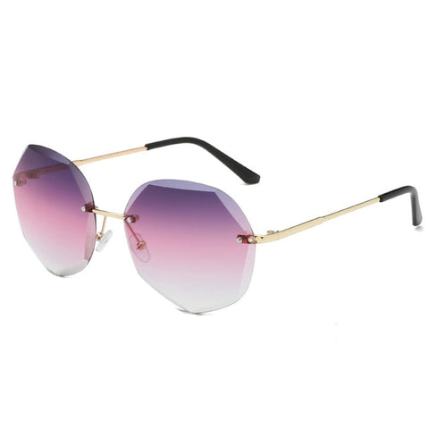 Newest Cool Polygon Shaped Hexagon Fashion Women's Ocean Sheet UV Protection Eyewear Sun Glasses UV400