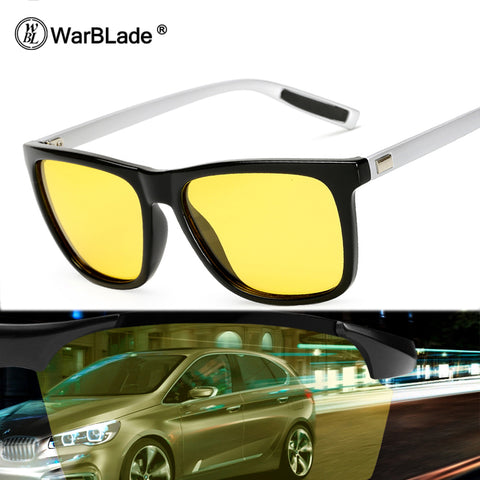 WarBLade Night Vision Goggles Polarized Sunglasses For Men's Car Driving Sun Glasses Vintage Outdoors Lunette Soleil Homme
