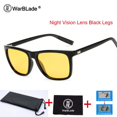 WarBLade Night Vision Goggles Polarized Sunglasses For Men's Car Driving Sun Glasses Vintage Outdoors Lunette Soleil Homme