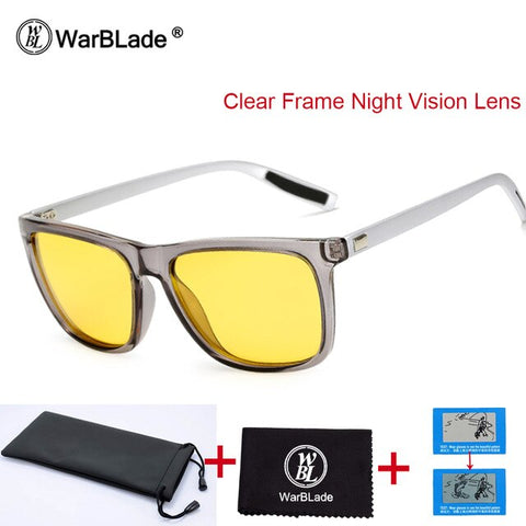 WarBLade Night Vision Goggles Polarized Sunglasses For Men's Car Driving Sun Glasses Vintage Outdoors Lunette Soleil Homme