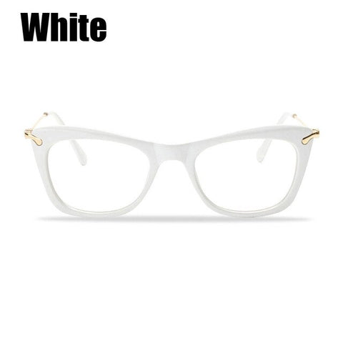 SOOLALA Women's Fashion Designer Cat Eye Eyeglasses Frames with Metal Arms Reading Glasses Women Anti-fatigue Eyewear Oculos