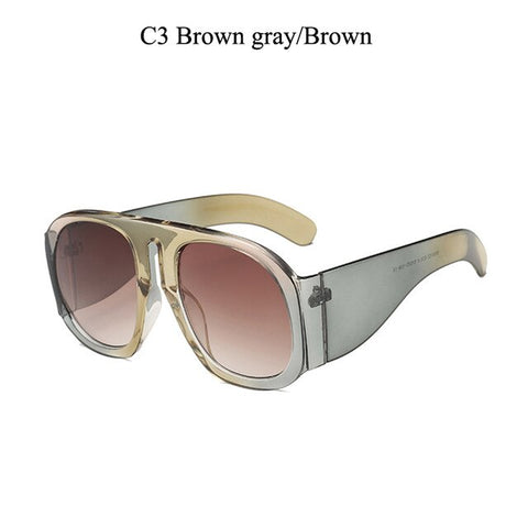 Men Women's Retro Oversized Sunglasses Big Frame Ladies Sun Glasses Black Fashion UV400 Unisex Square Sunglasses for Women Men