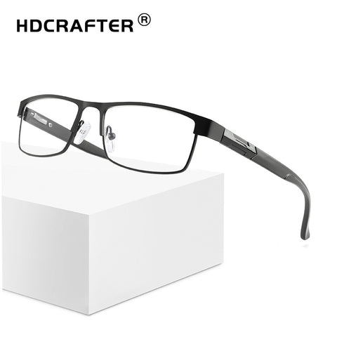HDCRAFTER Men's Reading Glasses From The Computer For Men Eyeglasses Oculos De Grau Anti Blue Spectacle Frame +1.0 1.5 2.0 2.5