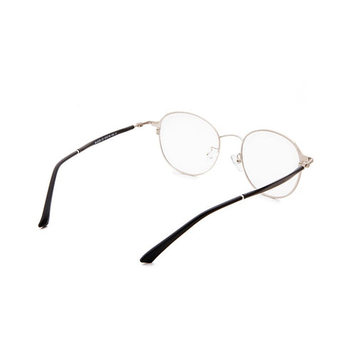 New fashion glasses ladies men's silver frame optical glasses round metal student glasses frame TR metal glasses frames