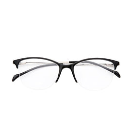 New fashion ladies men's transparent glasses plastic frame metal legs students myopia glasses frame glasses case