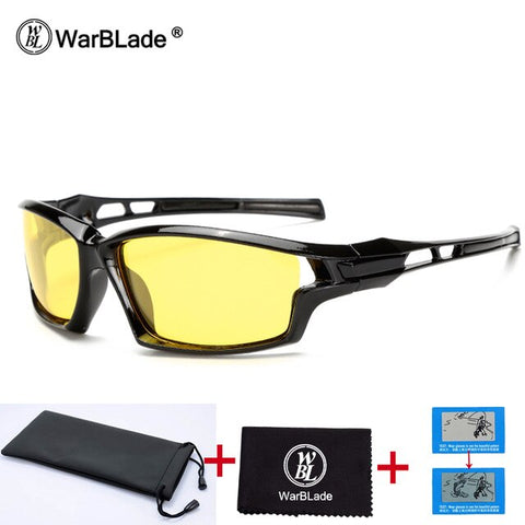 Night Vision Sun Glasses Men's Polarized Sunglasses Yellow Lens UV400 Protection Sunglasses Driving Anti-Glare Goggles Eyewear