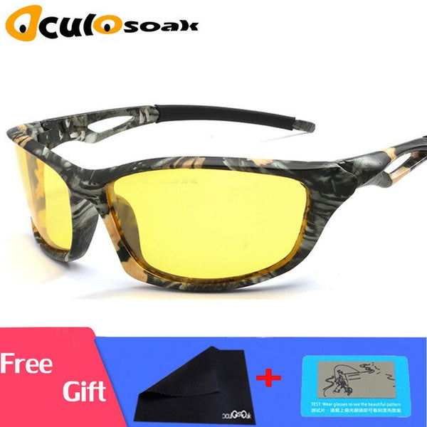 Night Vision Men's Polarized Sun Glasses Driving Yellow Lens Classic Anti Glare Vision Driver Safety glasses For Men sunglasses