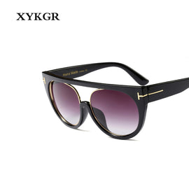 XYKGR fashion big frame black sunglasses retro women's brand design sexy cat eye sunglasses glasses unisex glasses UV400