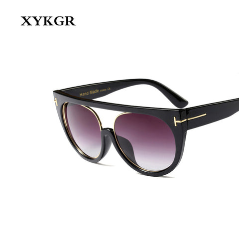 XYKGR fashion big frame black sunglasses retro women's brand design sexy cat eye sunglasses glasses unisex glasses UV400