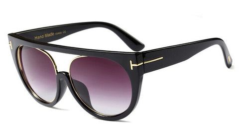 XYKGR fashion big frame black sunglasses retro women's brand design sexy cat eye sunglasses glasses unisex glasses UV400