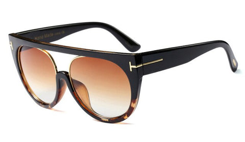 XYKGR fashion big frame black sunglasses retro women's brand design sexy cat eye sunglasses glasses unisex glasses UV400