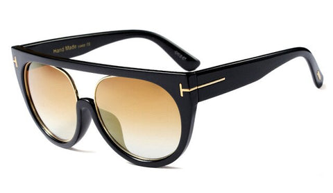XYKGR fashion big frame black sunglasses retro women's brand design sexy cat eye sunglasses glasses unisex glasses UV400