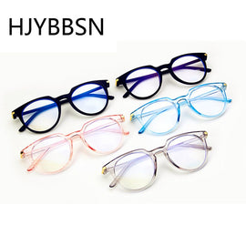 HJYBBSN Anti-blue Light Round Women's Reading Glasses Trendy Vintage Daily Eyeglasses Luxury Brand Designer Driver Eyeglasses