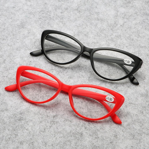 New Cat Eye Women's Reading Glasses Ultralight HD Magnifier Fashion Female Presbyopia Glasses Clear Diopter Reader +100 ~ 400