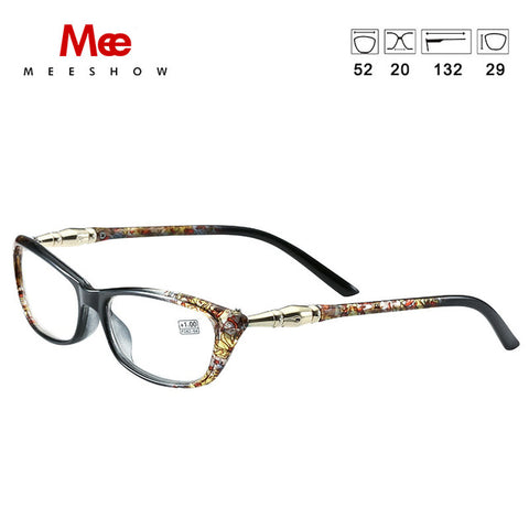 Messhow 2019 Reading Glasses Women's Glasses With Diopter Metal Vintage Eye Glasses Cat Eye USA Presbyopia +1.0 +1.75 1679