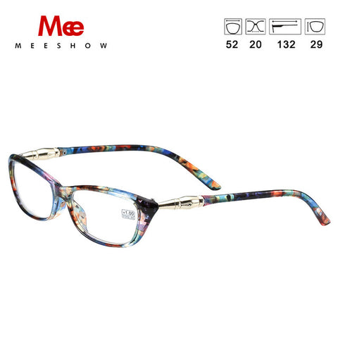 Messhow 2019 Reading Glasses Women's Glasses With Diopter Metal Vintage Eye Glasses Cat Eye USA Presbyopia +1.0 +1.75 1679