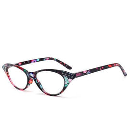 FUSKARMA New Women's Reading Glasses Cat Eye Type of Old People Reading Mirror Resin Presbyopia Glasses Light with Box Case