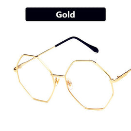 Plinth Instafamous Polygon Women's Reading Glasses Luxury Brand Designer Vintage Korea Style Clear Girls Eyeglasses Oculos UV400