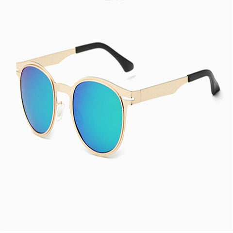 Xiasent Polarized Sunglasses New Men's Classic Retro Stainless Steel Super Round Frame Colorful Driving Sunglasses UV400