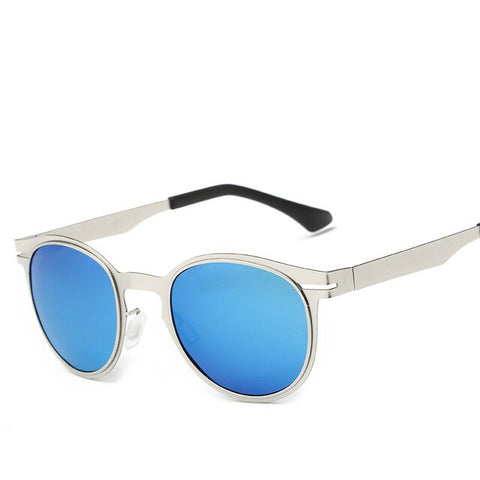 Xiasent Polarized Sunglasses New Men's Classic Retro Stainless Steel Super Round Frame Colorful Driving Sunglasses UV400