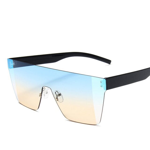 VKUES New Siamese Sunglasses Men's Pulling Wind Handsome Windproof Glasses Hot Colorful Color Plated Real Film Sunglasses