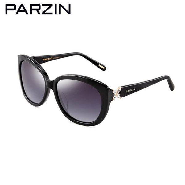 PARZIN Brand Real Polarized Glasses Cat Eye Women's Sunglasses For Driving Big Frame High Quality Sunglasses With Packing 9612