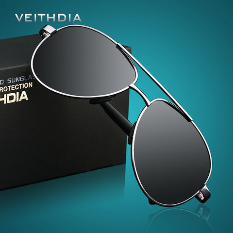 VEITHDIA Brand Men's Pilot Polarized Sunglasses men Sun Glasses Alloy Frame Driving Glasses oculos de sol masculino shades 1306