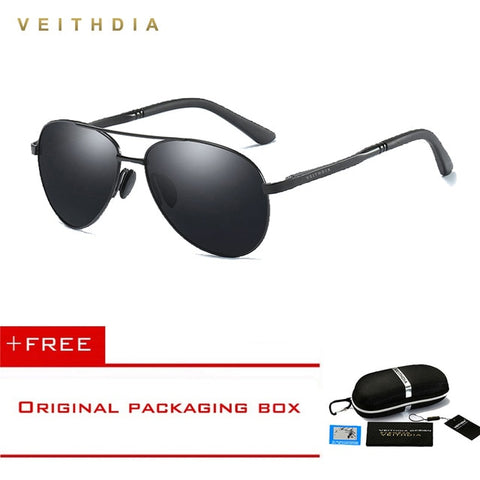 VEITHDIA Brand Men's Pilot Polarized Sunglasses men Sun Glasses Alloy Frame Driving Glasses oculos de sol masculino shades 1306