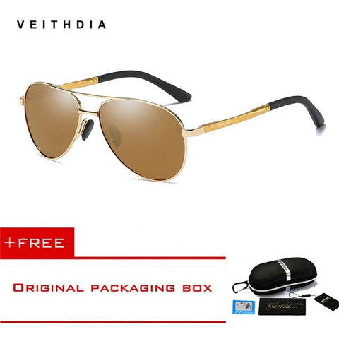 VEITHDIA Brand Men's Pilot Polarized Sunglasses men Sun Glasses Alloy Frame Driving Glasses oculos de sol masculino shades 1306