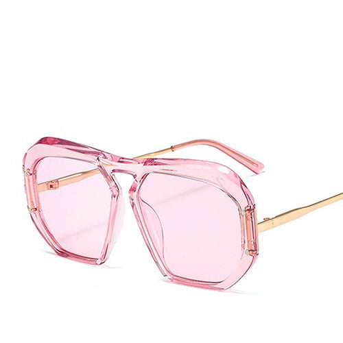 HBK Women's Oversized Glasses Square Sunglasses Designer Brand Luxury Large Female Sun Glasses One Pieces Clear Lens Oculos