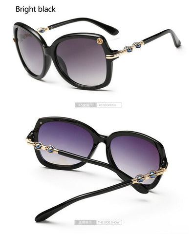 OHMIDA New Fashion Pearl Sunglasses Women Cat Eye Sun Glasses Mirror Oval Eyeglasses Women's Famous Brand Sunglasses UV400 shade