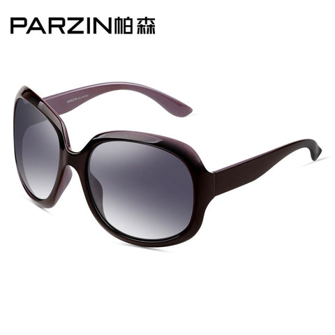 PARZIN Fashion Oversized Black 2019 Sunglasses Women Brand Designer Elegant Big Frame Women's Glasses UV400 Polarized With Case