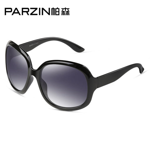 PARZIN Fashion Oversized Black 2019 Sunglasses Women Brand Designer Elegant Big Frame Women's Glasses UV400 Polarized With Case
