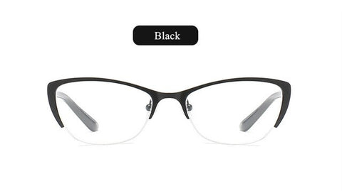 UVLAIK Reading Glasses Women Metal Optical Mirror Glasses Anti-Fatigue Women's Cat Eye Glasses Elderly Dedicated